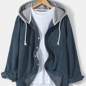 Men hooded shirt